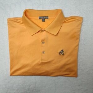 Peter Millar Polo Shirt Mens 2XL Orange Summer Comfort Golf Performance Chicago